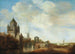 Landscape Painting with the Klijne Houtpoort in Haarlem - Wouter Knijff — artwork view