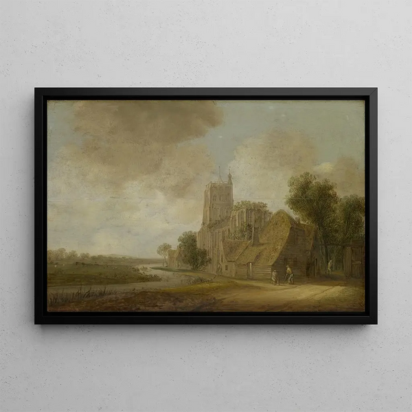 Wouter Knijff - River and Church in ruins.webp