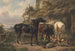 Paarden voor een stallen - Wouterus Verschuur — weergave van het kunstwerk