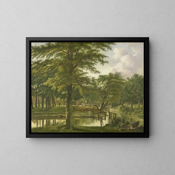 Vue de la Nieuwe Gracht près du Bolwerk de Haarlem - Wybrand Hendriks — ingelijst kunstwerk aan de muur