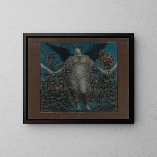 Geluk - Xavier Mellery — ingelijst kunstwerk aan de muur