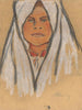Head of Girl with White Scarf - Zolo Palugyay — artwork view