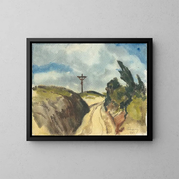 Route Hlbok - Zolo Palugyay — ingelijst kunstwerk aan de muur