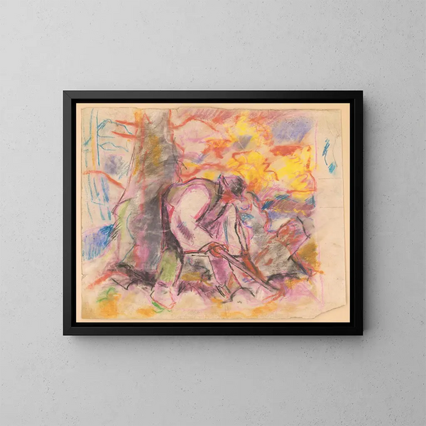Labourage - Zolo Palugyay — ingelijst kunstwerk aan de muur