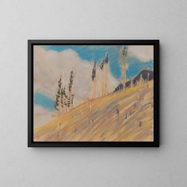 Landschap - Zolo Palugyay — ingelijst kunstwerk aan de muur