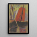 Yacht rouge - Zolo Palugyay — framed artwork on a wall