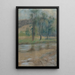 Trees by the riverbank - Zolo Palugyay — framed artwork on a wall