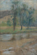 Trees by the riverbank - Zolo Palugyay — artwork view