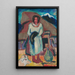Study of a peasant woman in front of a cottage - Zolo Palugyay — artwork view