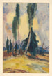 Three Trees on a Plain - Zolo Palugyay — artwork view