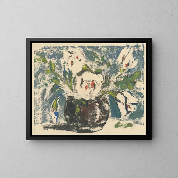 vaas met bloemen - Zolo Palugyay — ingelijst kunstwerk aan de muur