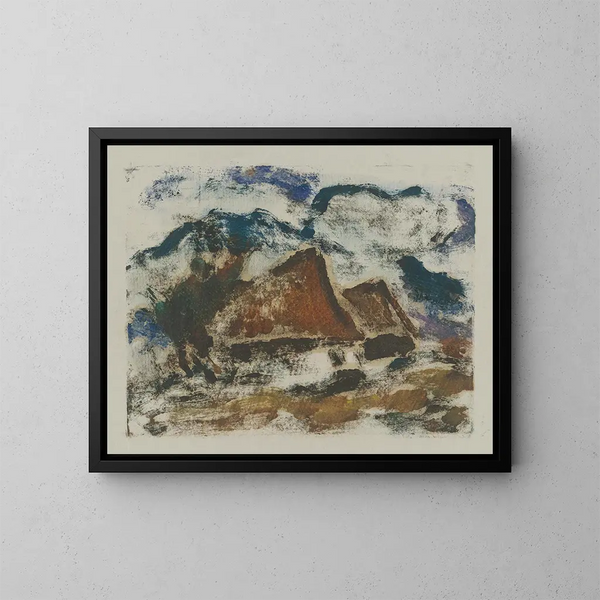Winterlandschap - Zolo Palugyay — ingelijst kunstwerk aan de muur