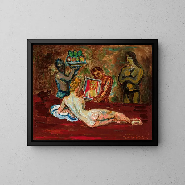"De spiegel, vertel het me dan" - Zygmunt Waliszewski — ingelijst kunstwerk aan de muur