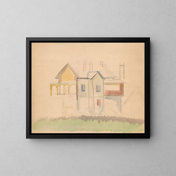 van een gebouwschets - Zygmunt Waliszewski — ingelijst kunstwerk aan de muur