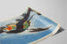 Vintage poster van Sunderland-vliegtuig dat boven de zee patrouilleert — weergave van het kunstwerk