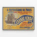 Vintage Poster of Notre-Dame de Paris - Department Store Sale in Rio de Janeiro — framed artwork on a wall
