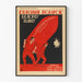 Red and Black Soviet Propaganda Poster Vintage Design