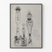 Vintage poster of glass sculpture 'A Royal Family' by Don Madden
