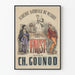 Vintage poster Faust door het Nationaal Muziekacademie - Poster klassieke muziek Gounod