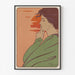 Art-nouveau poster – L’Heure du silence – Henri Meunier, gepresenteerd in een smal lijstje tegen een lichte muur.