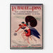 Vintage Bretagne-poster – La Baule-les-Pins, in een smal frame aan een lichte muur.