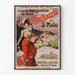 Vintage poster Bretagne – Saint-Malo, opening van het casino, gepresenteerd in een smal lijstje aan een lichte muur.