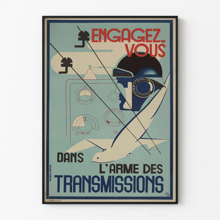 affiche-de-recrutement-de-larmee-de-vichy-engagez-vous-dans-larme-des-transmissions