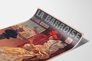 Vintage La Barroise advertisement, shown on a gently curved sheet, perspective view.