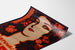 Vintage advertising poster Perfumes Griet, presented on a curled sheet, viewed in perspective.