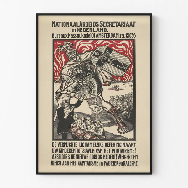 affiche-tegen-militarisme-uitgegeven-door-het-nationale-arbeiders-secretariaat-in-nederland