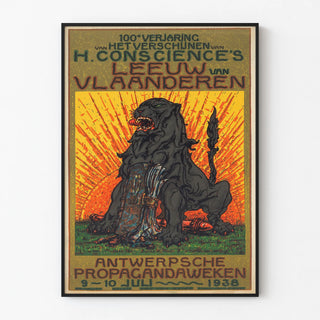 affiche-ter-gelegenheid-van-het-honderdjarig-jubilieum-van-de-publicatie-van-de-leeuw-van-vlaanderen-door-henri-conscience-2