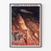 Vintage toeristenposter – Grottes de Lacave, Rocamadour, in een smal frame aan een lichte muur.