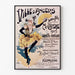 Vintage Angers Mid-Lent poster, displayed in a thin frame on a light wall.