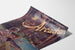 Vintage poster Arcachon, winterresort, gepresenteerd op een gebogen blad, perspectivisch gezien.