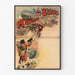 Vintage poster Arènes de Béziers, gepresenteerd in een smal kader tegen een lichte muur.