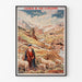 Vintageposter Gavarnie, chemin de fer d’Orléans, gepresenteerd in een smal kader aan een lichte muur.