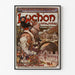 Vintage poster Luchon, la reine des Pyrénées, gepresenteerd in een smal kader tegen een lichte muur.