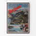 Vintageposter Mont-Revard, tandradspoor, in een smal lijstje aan een lichte muur.