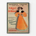 Vintageposter The Panther, Princess’s Theatre, in een slank kader aan een lichte muur.
