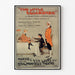 Vintageposter Two Little Vagabonds, in een slank kader aan een lichte muur.