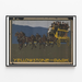 Yellowstone Park-affiche, weergegeven in een smal kader aan een lichte muur.