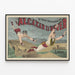 Vintage poster of Alcazar d'Hiver by Les Frères Lions — framed artwork on a wall