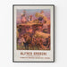 Vintage poster of Alfred Grodzki's agricultural machine