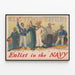 Vintage Marine Wervingsposter - Samen Inschrijven bij de Marine — ingelijst kunstwerk aan de muur
