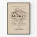 Vintage poster Always with floral lettering