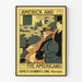 Vintage Poster 'America and The Americans' Art Nouveau Style