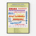 Decoratieve poster met de namen van Amerikaanse plaatsen