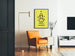 Minimalist yellow poster with symbolic drawing Amnesty for Halliker