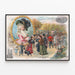 Vintage Poster An October Morning at Hyde Park, London — framed artwork on a wall