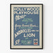 Vintage Hollywood Playhouse Poster Androcles en de Leeuw